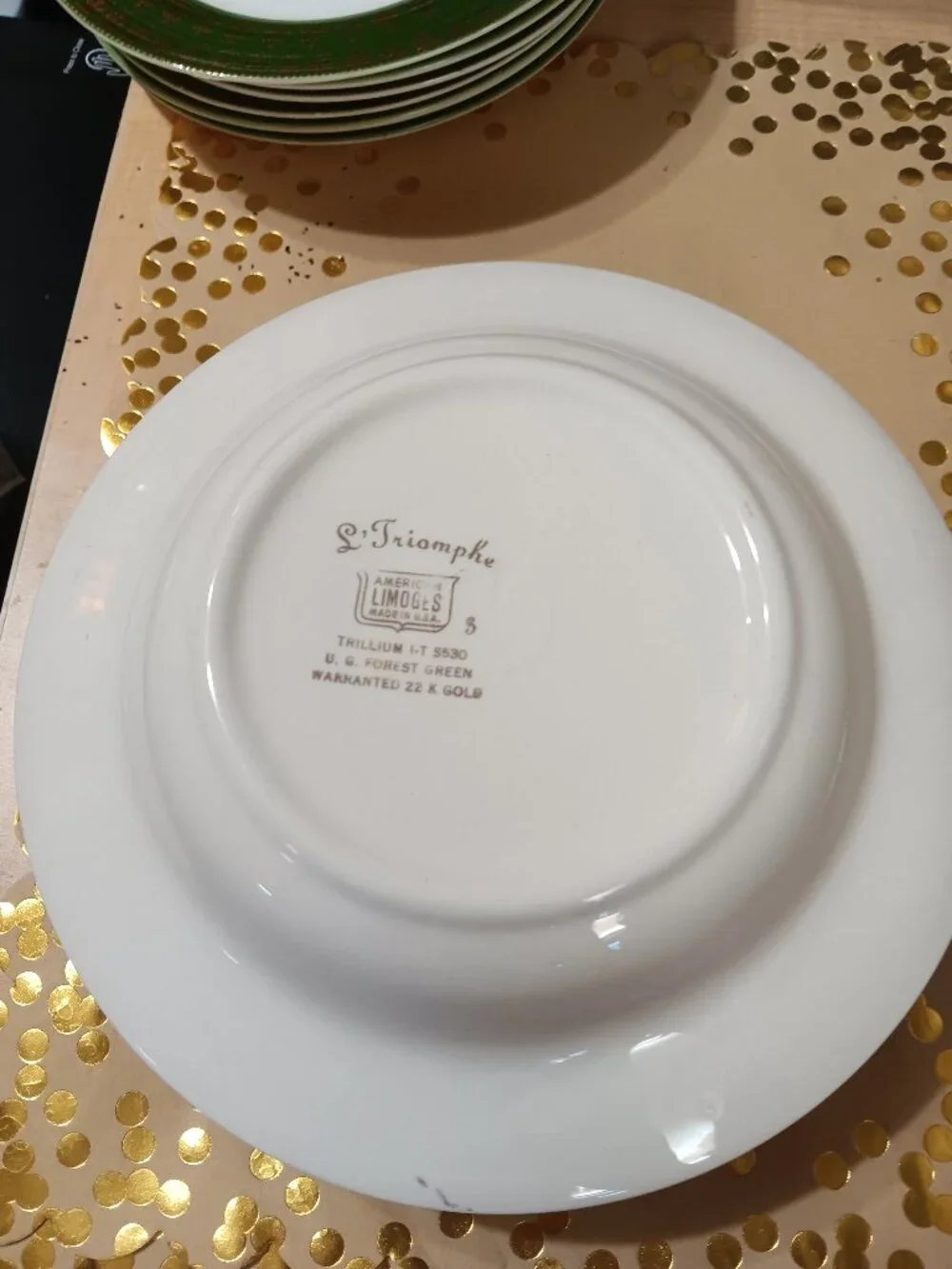 American Limoges Trillium 22K Soup Bowls Set of 2 Vintage GORGEOUS!LQQK!